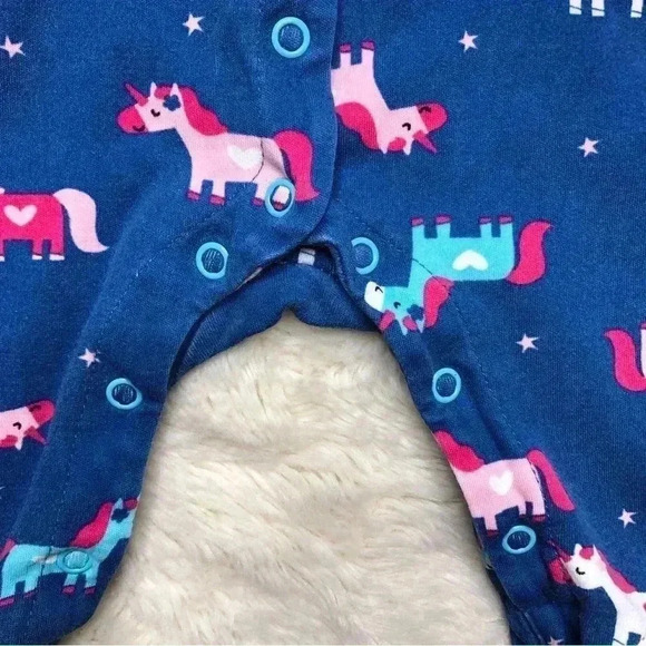 Pekkle Footed Onesie Pajamas Blue/Pink/White Size 3 Months - Picture 8 of 16